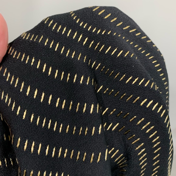 Tahari by ASL Formal Wear Sheath Dress Black Metallic Gold - Picture 5 of 9